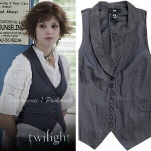H&M Gray Collar Vest Waistcoat ASO Alice Cullen